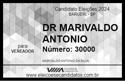 Candidato DR MARIVALDO ANTONIO 2024 - BARUERI - Eleições