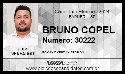 Candidato BRUNO COPEL 2024 - BARUERI - Eleições