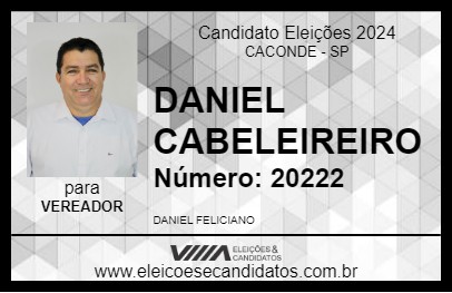 Candidato DANIEL CABELEIREIRO 2024 - CACONDE - Eleições