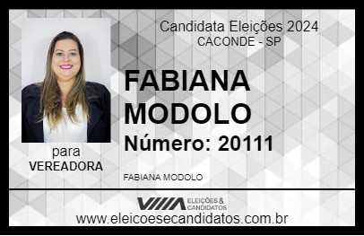 Candidato FABIANA MODOLO 2024 - CACONDE - Eleições