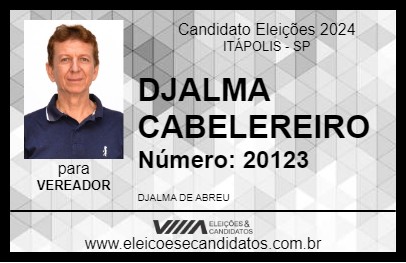 Candidato DJALMA CABELEREIRO 2024 - ITÁPOLIS - Eleições