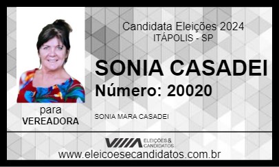 Candidato SONIA CASADEI 2024 - ITÁPOLIS - Eleições