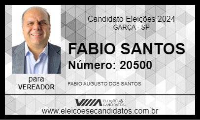 Candidato FABIO SANTOS 2024 - GARÇA - Eleições