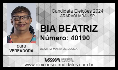 Candidato BIA BEATRIZ 2024 - ARARAQUARA - Eleições