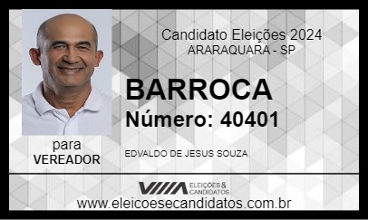 Candidato BARROCA 2024 - ARARAQUARA - Eleições