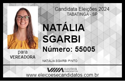 Candidato NATÁLIA SGARBI 2024 - TABATINGA - Eleições