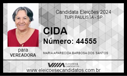 Candidato CIDA 2024 - TUPI PAULISTA - Eleições