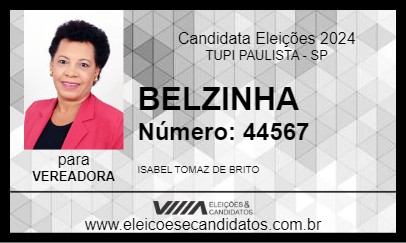 Candidato BELZINHA 2024 - TUPI PAULISTA - Eleições