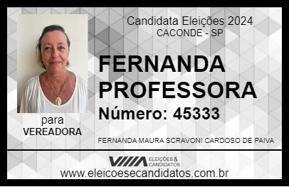 Candidato FERNANDA PROFESSORA 2024 - CACONDE - Eleições