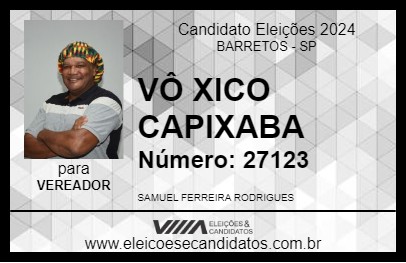 Candidato VÔ XICO  CAPIXABA 2024 - BARRETOS - Eleições