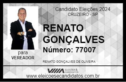 Candidato RENATO GONÇALVES 2024 - CRUZEIRO - Eleições