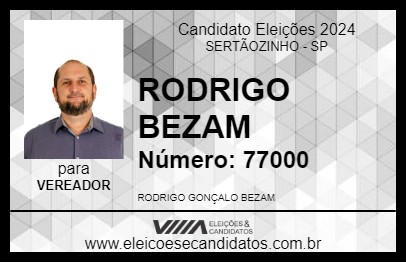 Candidato RODRIGO BEZAM 2024 - SERTÃOZINHO - Eleições