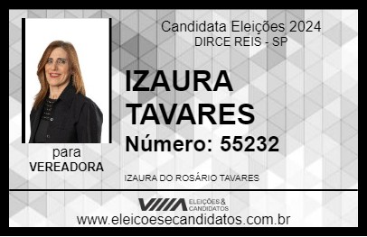 Candidato IZAURA TAVARES 2024 - DIRCE REIS - Eleições