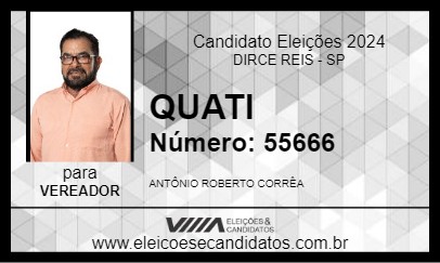 Candidato QUATI 2024 - DIRCE REIS - Eleições