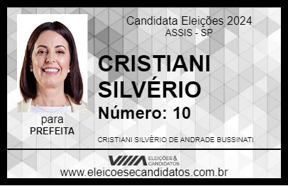 Candidato CRISTIANI SILVÉRIO 2024 - ASSIS - Eleições