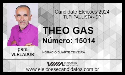 Candidato THEO GAS 2024 - TUPI PAULISTA - Eleições