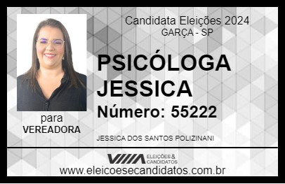 Candidato JESSICA POLIZINANI 2024 - GARÇA - Eleições