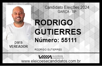 Candidato RODRIGO GUTIERRES 2024 - GARÇA - Eleições