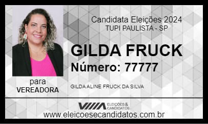 Candidato GILDA FRUCK 2024 - TUPI PAULISTA - Eleições