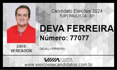 Candidato DEVA FERREIRA 2024 - TUPI PAULISTA - Eleições