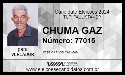 Candidato CHUMA GAZ 2024 - TUPI PAULISTA - Eleições