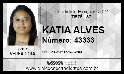 Candidato KATIA ALVES 2024 - TIETÊ - Eleições