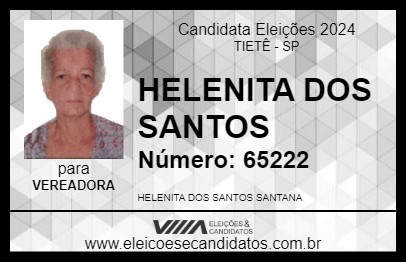 Candidato HELENITA DOS SANTOS 2024 - TIETÊ - Eleições