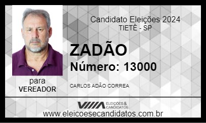 Candidato ZADÃO 2024 - TIETÊ - Eleições