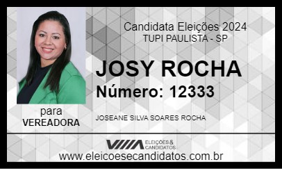 Candidato JOSY ROCHA 2024 - TUPI PAULISTA - Eleições