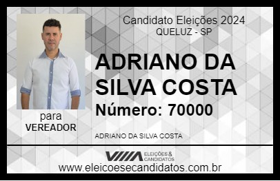 Candidato ADRIANO DA SILVA COSTA 2024 - QUELUZ - Eleições