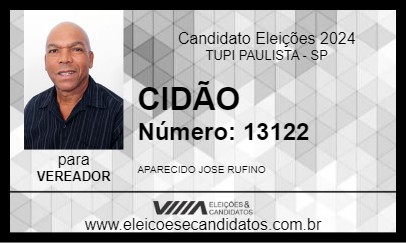 Candidato CIDÃO 2024 - TUPI PAULISTA - Eleições