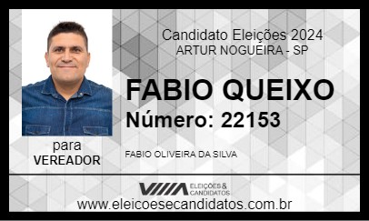 Candidato FABIO QUEIXO 2024 - ARTUR NOGUEIRA - Eleições