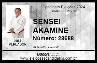 Candidato SENSEI AKAMINE 2024 - GUARULHOS - Eleições