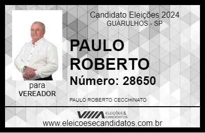 Candidato PAULO ROBERTO 2024 - GUARULHOS - Eleições