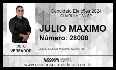 Candidato JULIO MAXIMO 2024 - GUARULHOS - Eleições