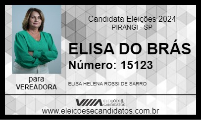 Candidato ELISA DO BRÁS 2024 - PIRANGI - Eleições