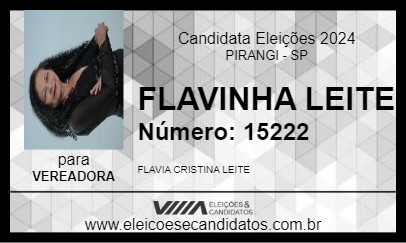 Candidato FLAVINHA LEITE 2024 - PIRANGI - Eleições