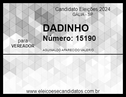 Candidato DADINHO 2024 - GÁLIA - Eleições