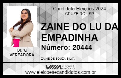 Candidato ZAINE DO LU DA EMPADINHA 2024 - CRUZEIRO - Eleições