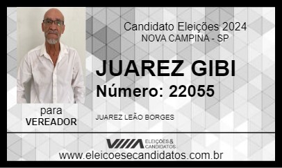 Candidato JUAREZ GIBI 2024 - NOVA CAMPINA - Eleições