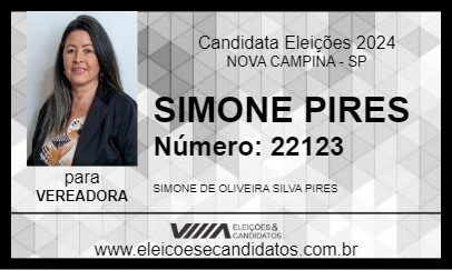 Candidato SIMONE PIRES 2024 - NOVA CAMPINA - Eleições