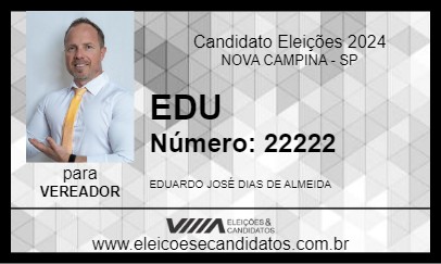 Candidato EDU 2024 - NOVA CAMPINA - Eleições