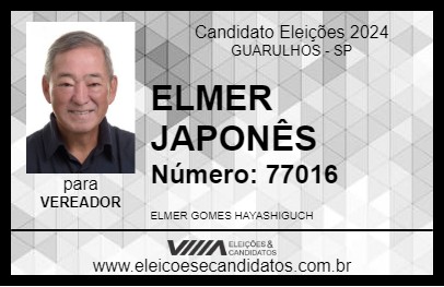 Candidato ELMER JAPONÊS 2024 - GUARULHOS - Eleições