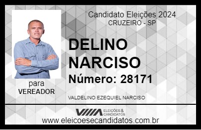 Candidato DELINO NARCISO 2024 - CRUZEIRO - Eleições