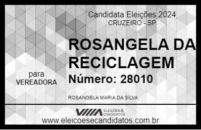 Candidato ROSANGELA DA RECICLAGEM 2024 - CRUZEIRO - Eleições