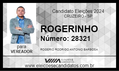 Candidato ROGERINHO 2024 - CRUZEIRO - Eleições