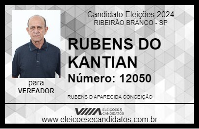 Candidato RUBENS DO KANTIAN 2024 - RIBEIRÃO BRANCO - Eleições