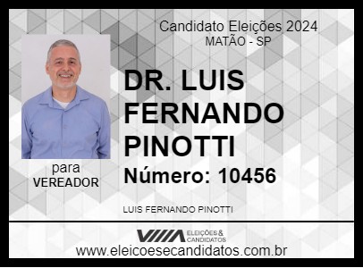 Candidato DR. LUIS FERNANDO PINOTTI 2024 - MATÃO - Eleições