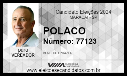 Candidato POLACO 2024 - MARACAÍ - Eleições