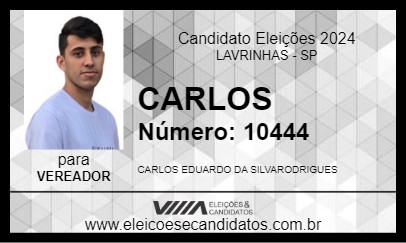 Candidato CARLOS 2024 - LAVRINHAS - Eleições